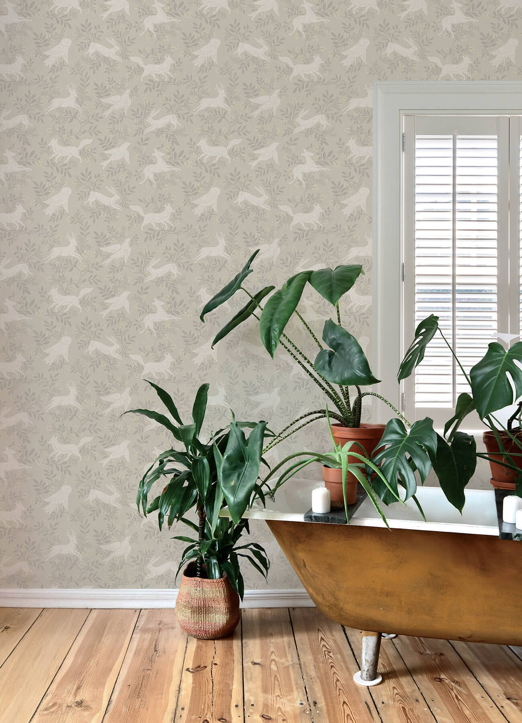 Revelry Taupe wallpaper lifestyle – 4169-83112