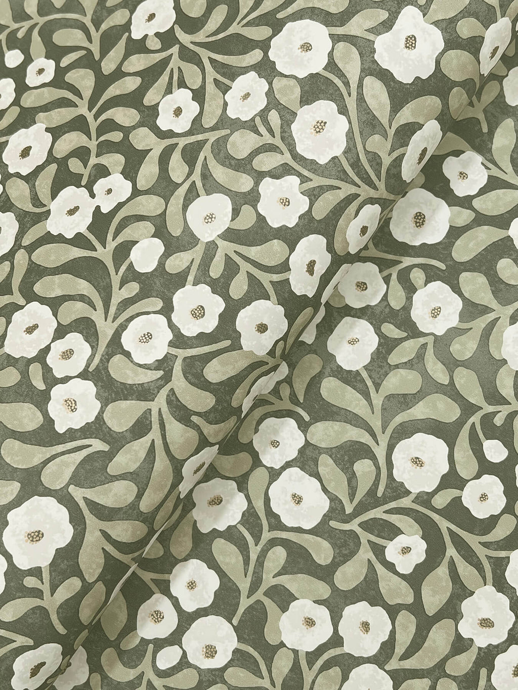 Poppy Trail Green wallpaper detail – 4169-83132