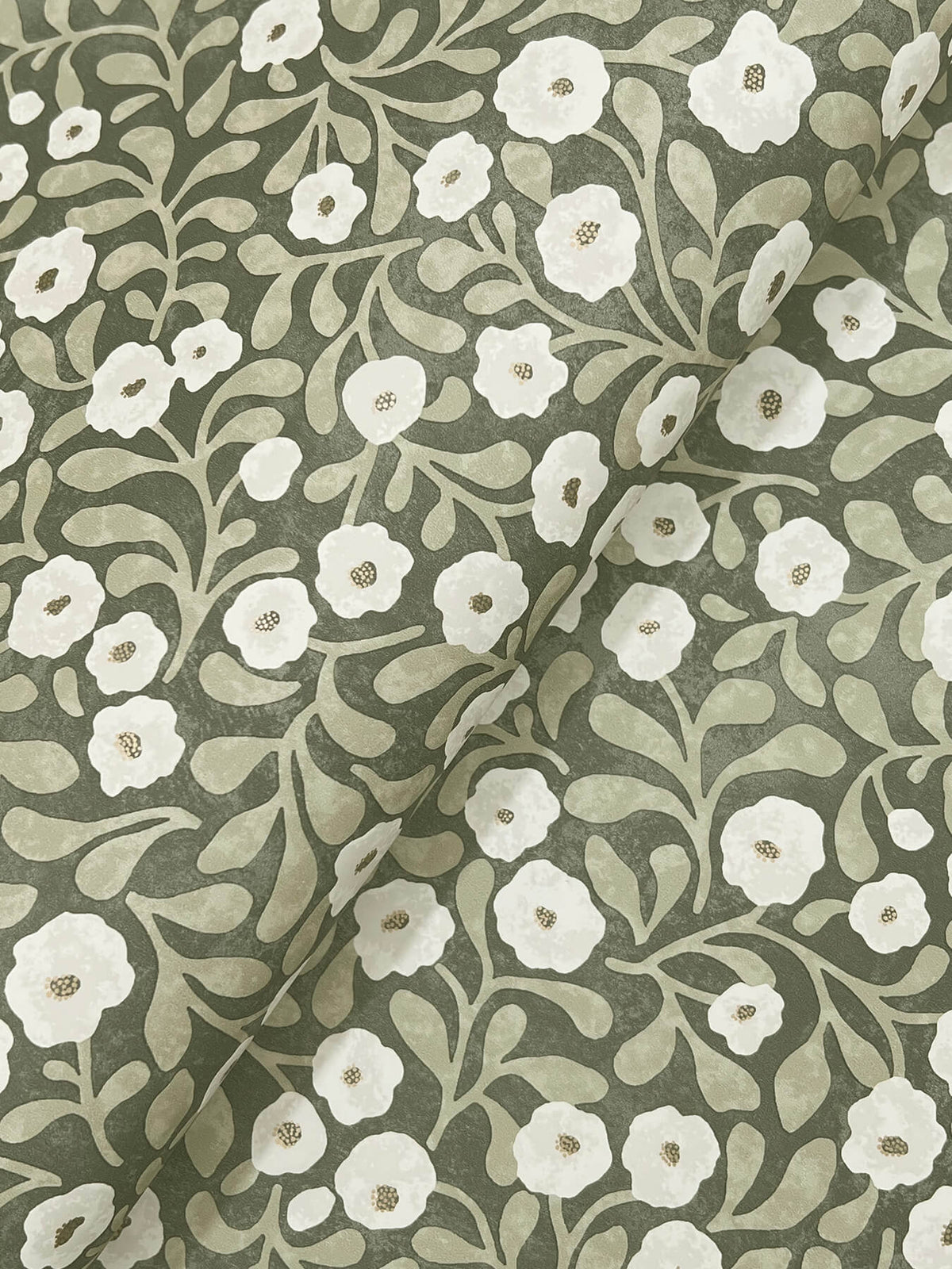 Poppy Trail Green wallpaper detail – 4169-83132