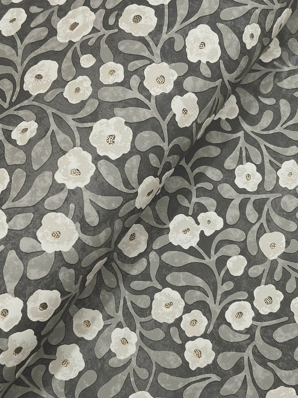 Poppy Trail Black wallpaper detail – 4169-83133