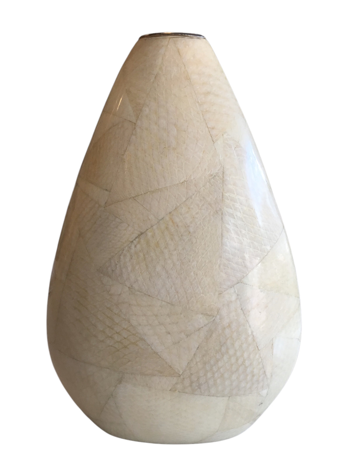 mid century white lacquered r&y vase