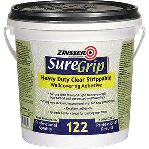 Zinsser 02881 1G Suregrip 122 HD Clear Strippable Wallcovering Adhesive