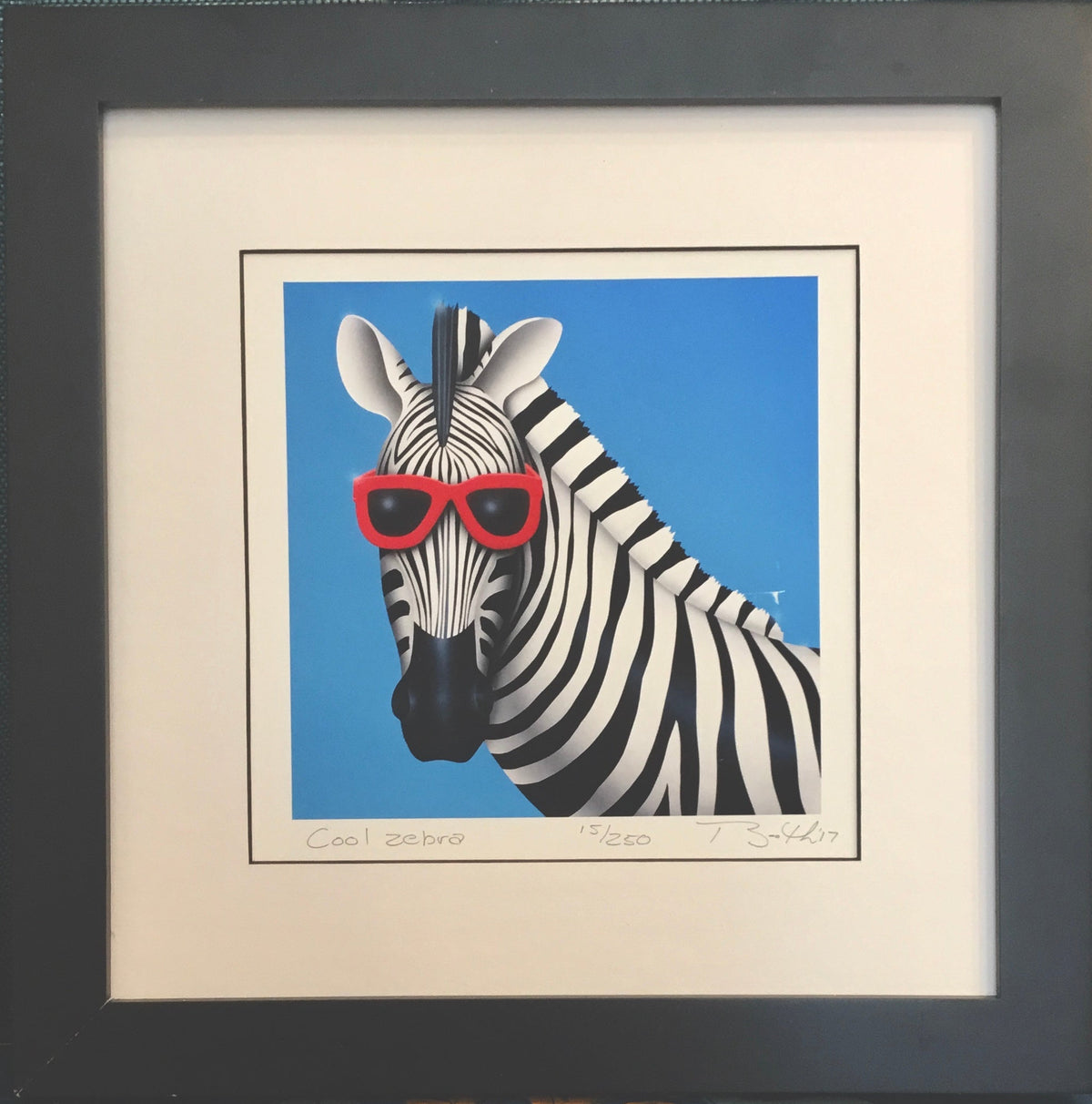 cool zebra wall art