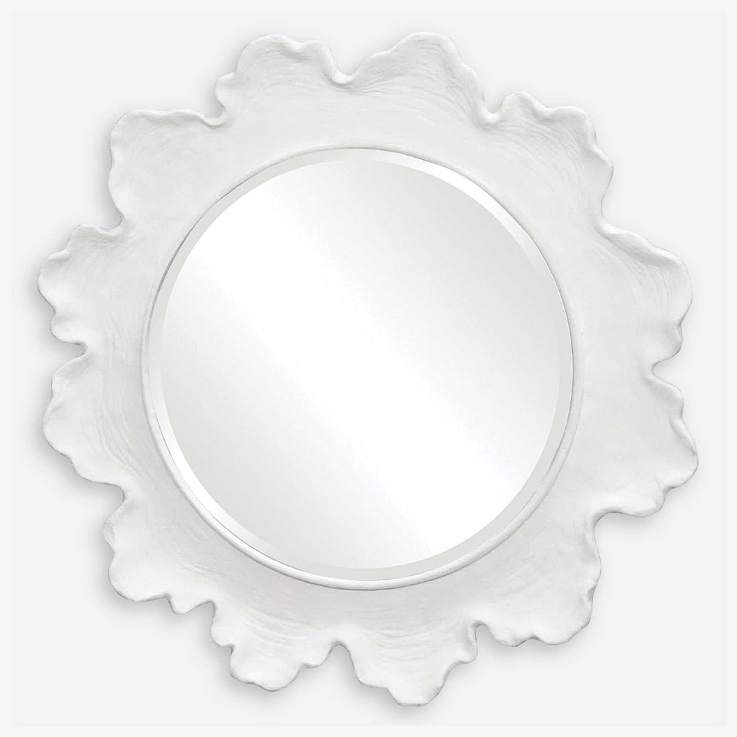 coral mirror round