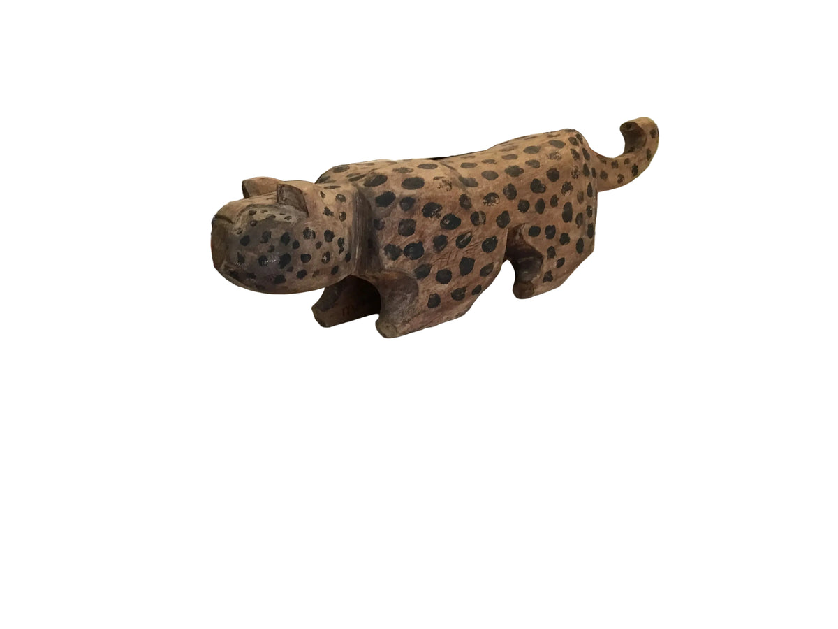 hand carved leopard