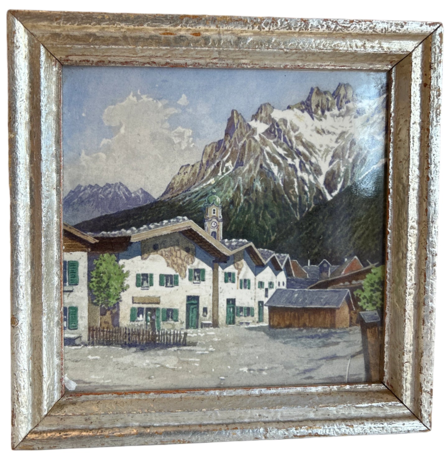 Set of Swiss framed tiles