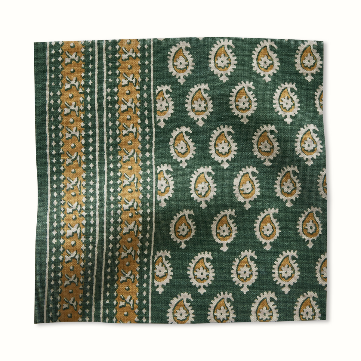 Janpath Outdoor Fabric by Peter Dunham - Green/Gold