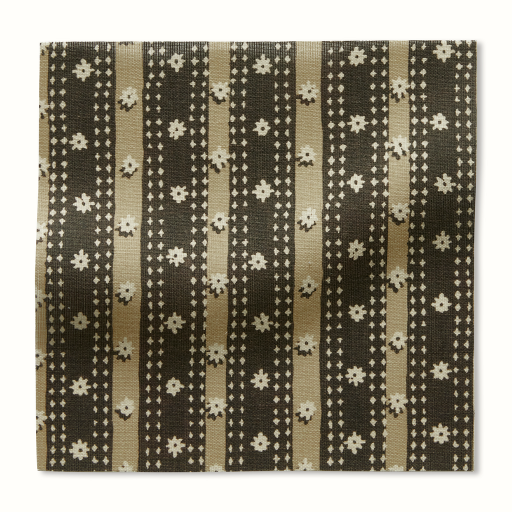 Mitra Outdoor Fabric by Peter Dunham - Jet/Sand