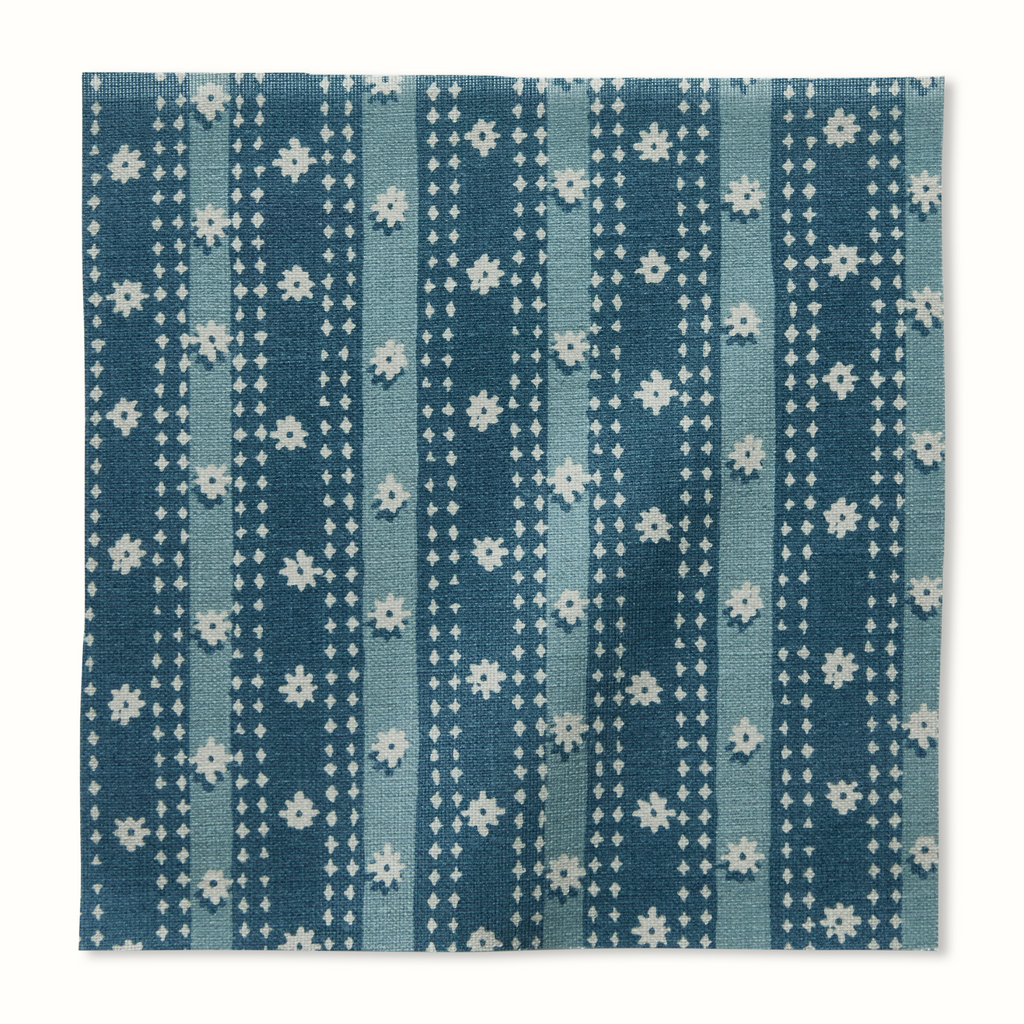 Mitra Outdoor Fabric by Peter Dunham - Blue/Blue