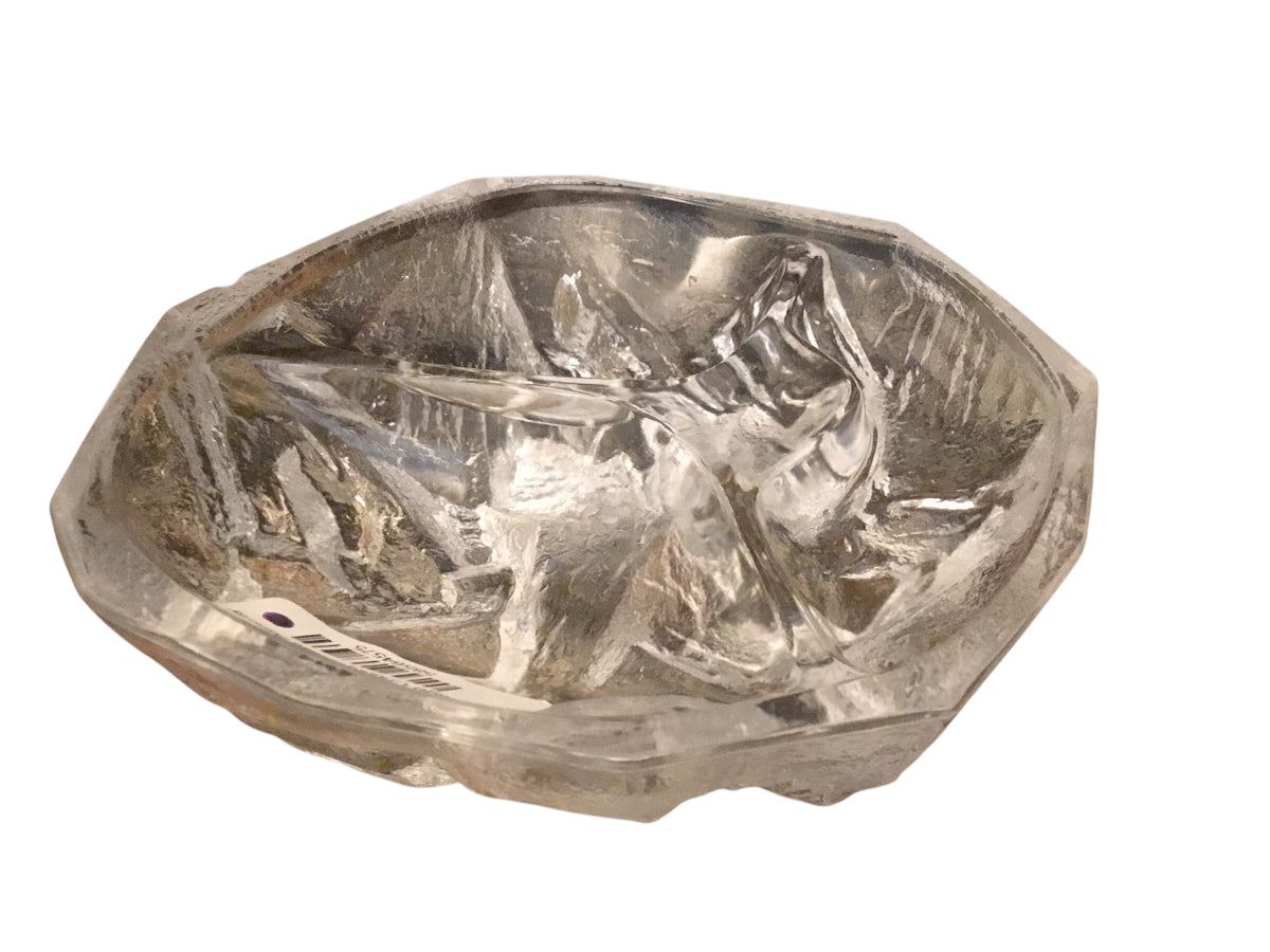 vintage chunky glass ashtray