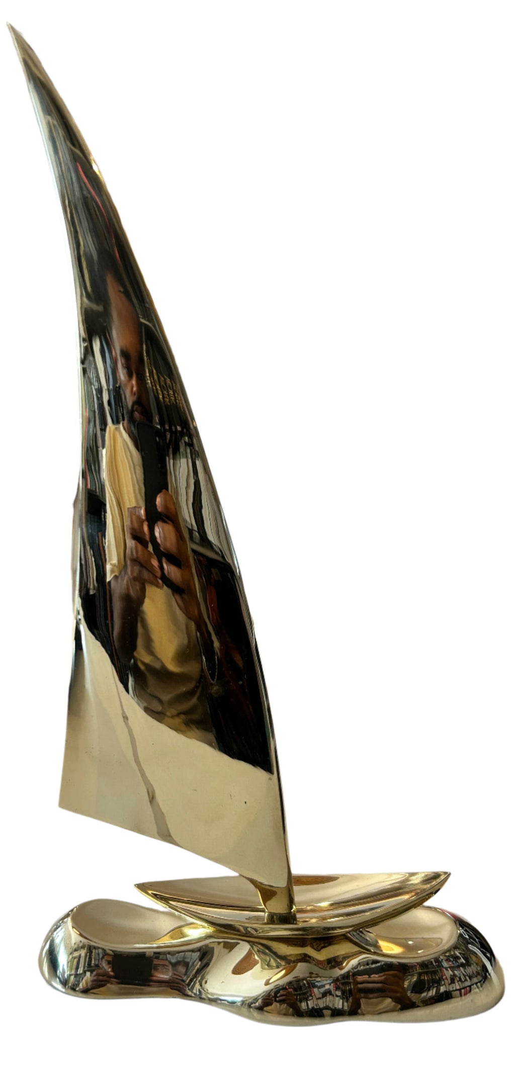brass sail boat