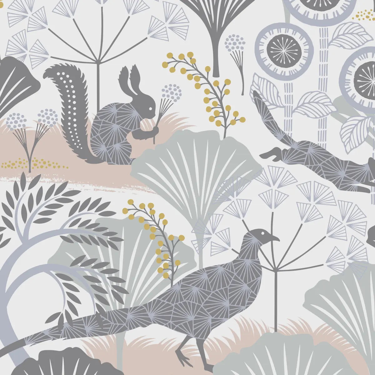 Mårdgömma Wallpaper - Soft Multi