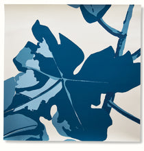 Load image into Gallery viewer, Fig Leaf Wallpaper by Peter Dunham - Blue on White