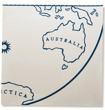 Load image into Gallery viewer, Globe Wallpaper by Peter Dunham - Indigo on White