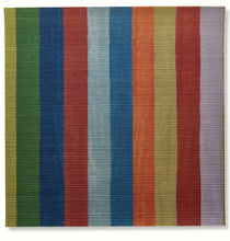 Load image into Gallery viewer, Jacob's Stripe Grasscloth Wallpaper by Peter Dunham - Raspberry/Sage