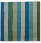 Jacob's Stripe Grasscloth Wallpaper by Peter Dunham - Blue/Green