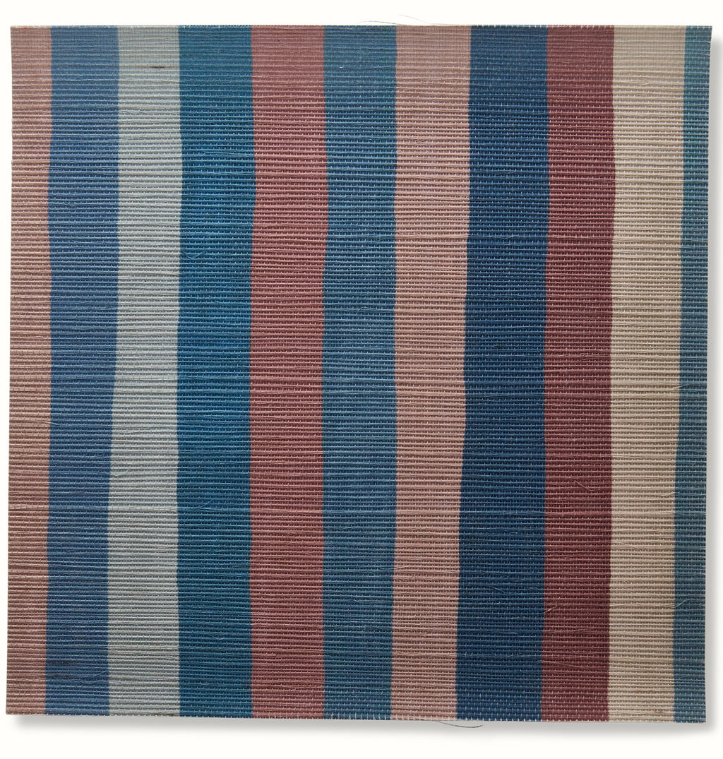 Jacob's Stripe Grasscloth Wallpaper by Peter Dunham - Gold/Sage