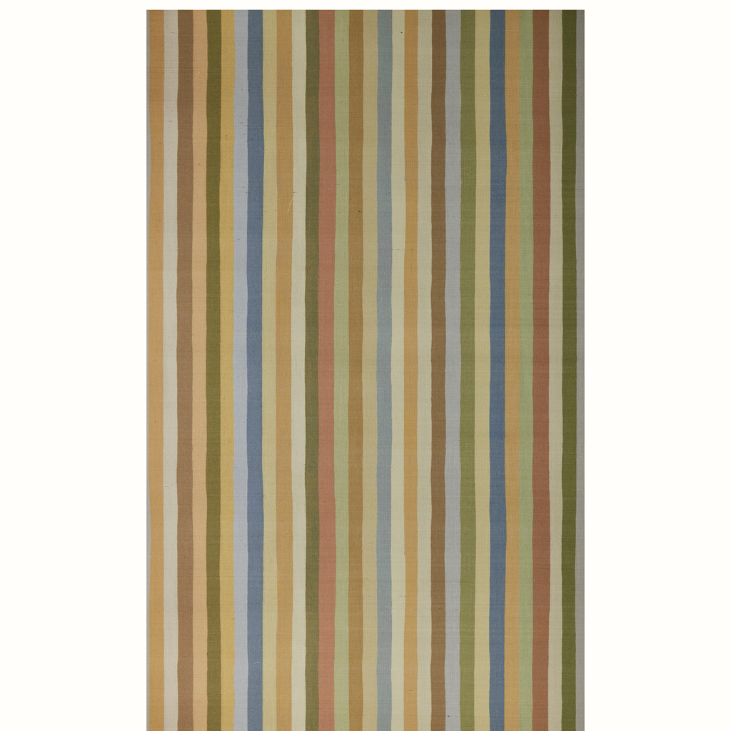 Jacob's Stripe Grasscloth Wallpaper by Peter Dunham - Pale Blues