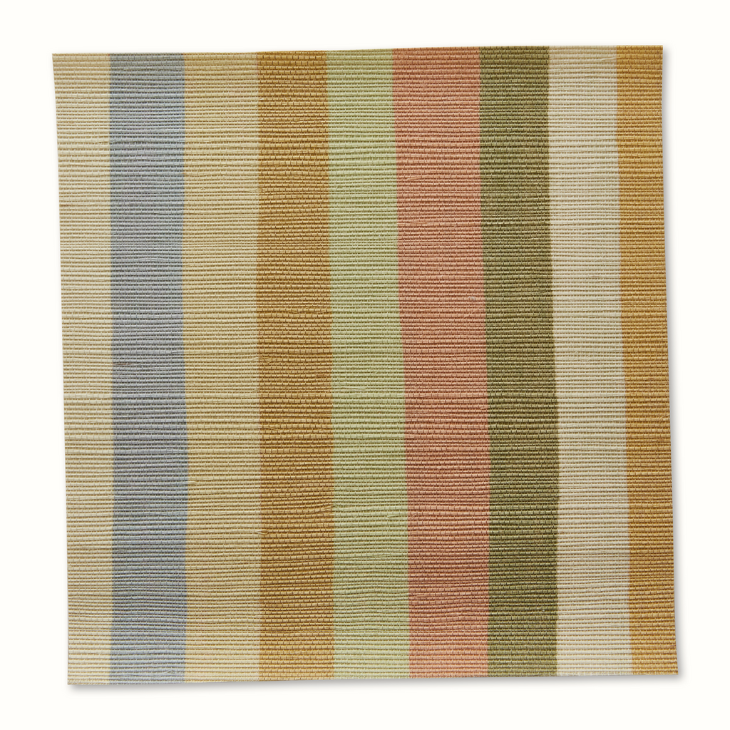 Jacob's Stripe Grasscloth Wallpaper by Peter Dunham - Multi