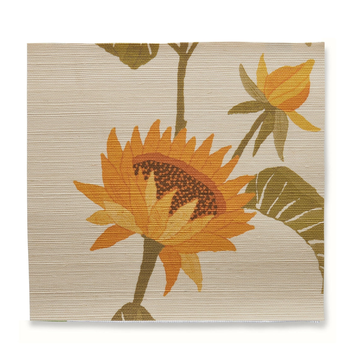 Sunflower Field Grasscloth Mural by Peter Dunham - Original
