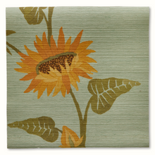 Load image into Gallery viewer, Sunflower Field Grasscloth Mural by Peter Dunham