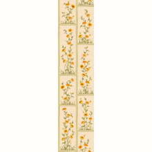 Load image into Gallery viewer, Sunflower Vignette Grasscloth Wallpaper by Peter Dunham - Green on Sky