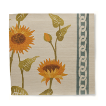 Load image into Gallery viewer, Sunflower Vignette Grasscloth Wallpaper by Peter Dunham - Blue