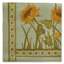 Load image into Gallery viewer, Sunflower Vignette Grasscloth Wallpaper by Peter Dunham