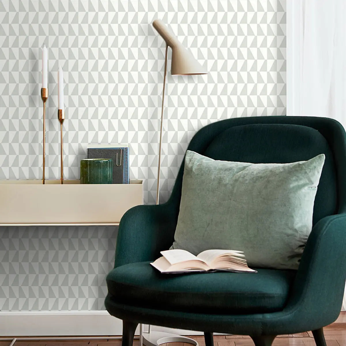 Trapez Wallpaper in an interior setting