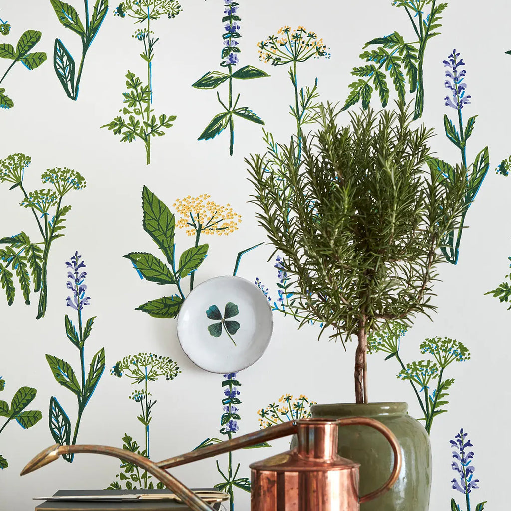 Köksväxter Wallpaper in an interior setting