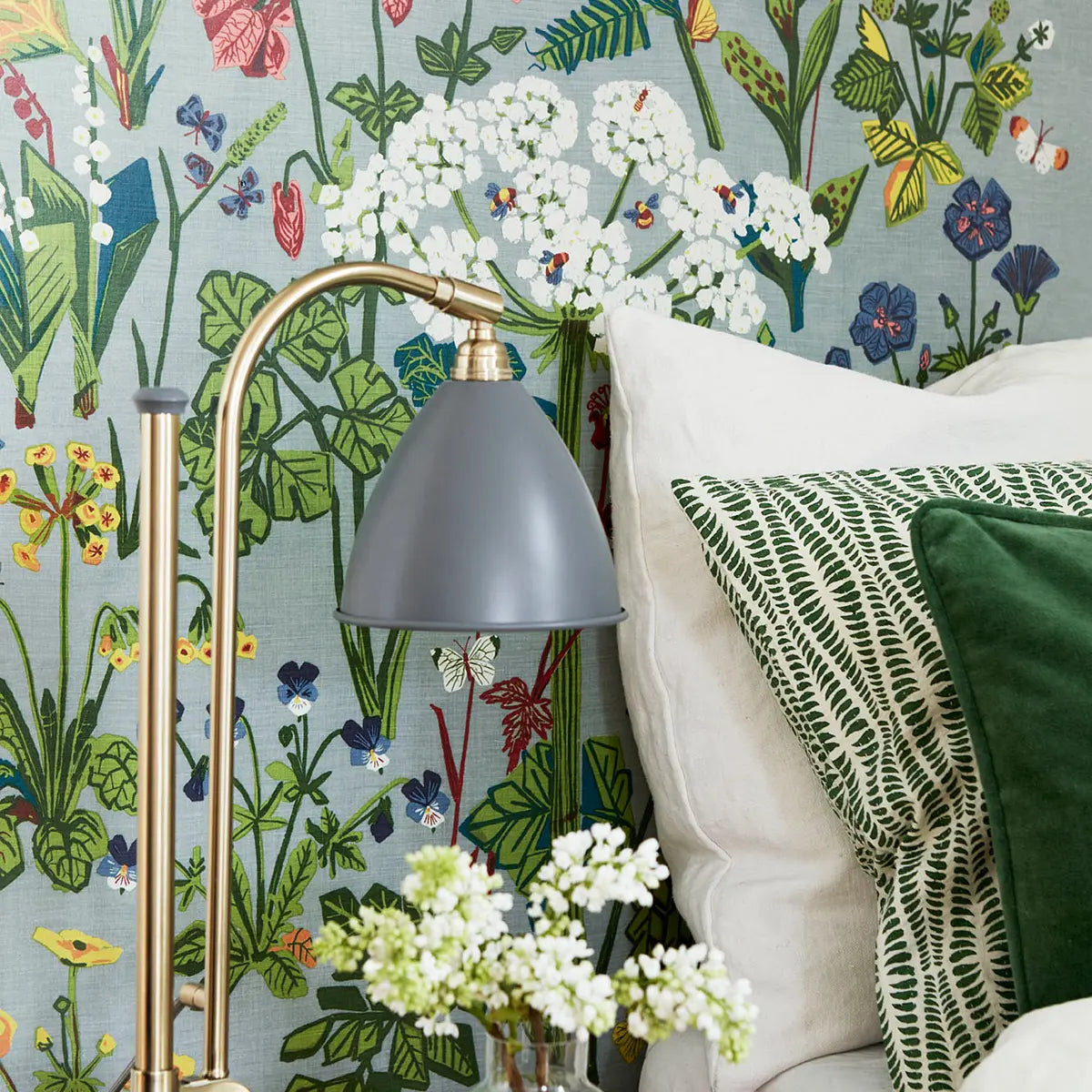 Aurora Mural Wallpaper in an interior setting