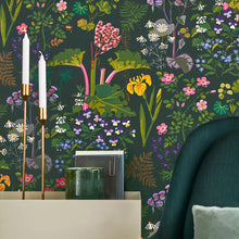 Load image into Gallery viewer, Rabarber Wallpaper in an interior setting
