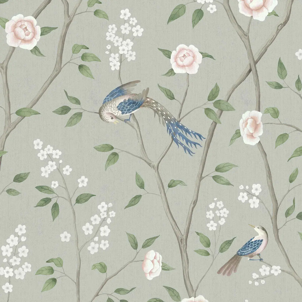 Paradise Birds Wallpaper - Mineral Shimmer