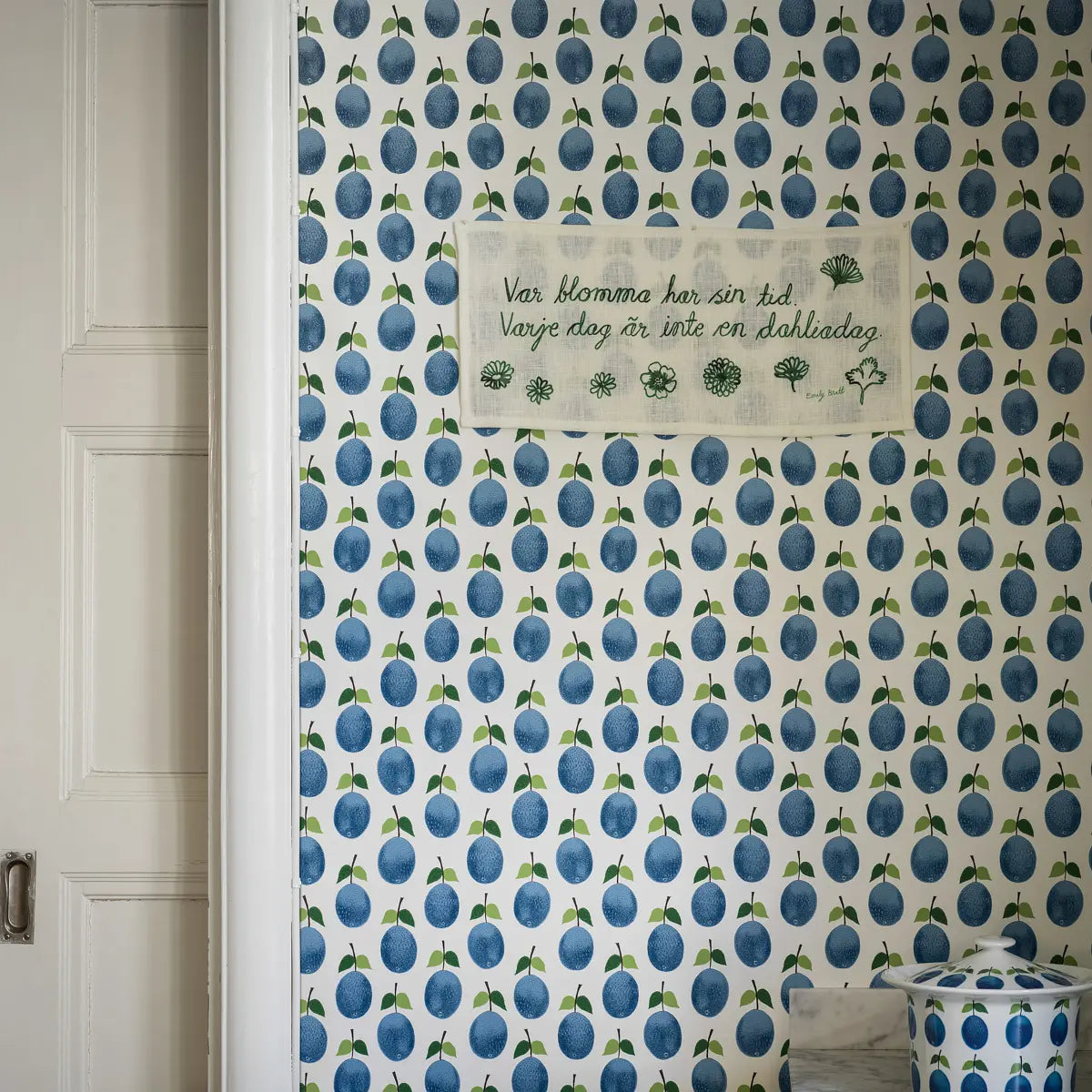 Prunus Wallpaper in an interior setting