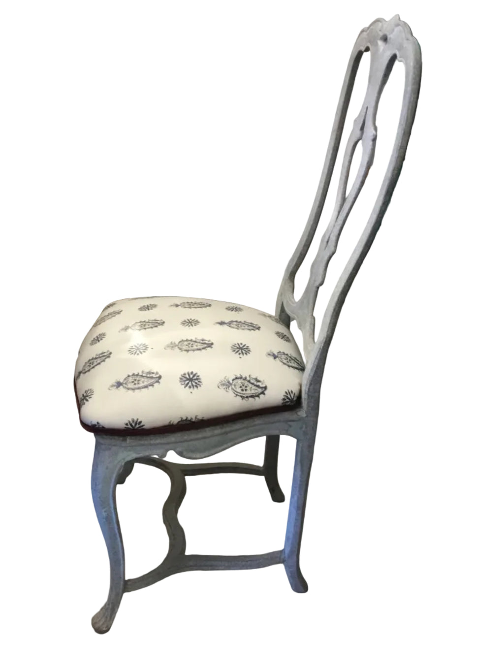 set of 4 metal dining chair with cushion