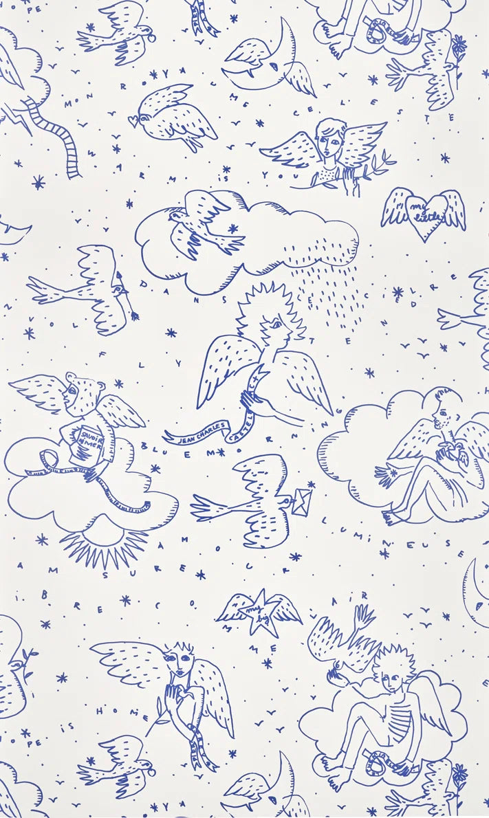 Le monde parall'aile wallpaper in BLEU