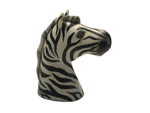 Load image into Gallery viewer, hand painted wood zebra bust