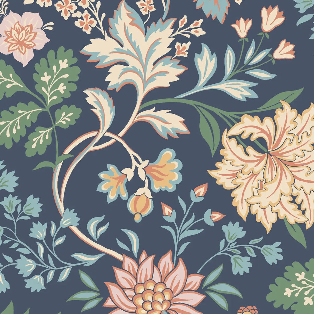 Alicia Wallpaper - Navy