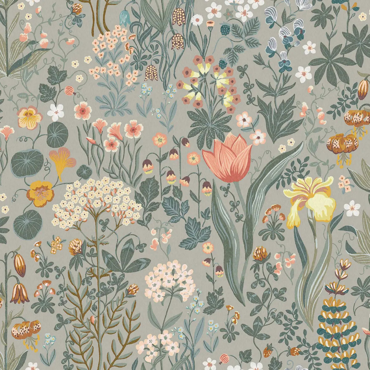 Blomsterhav Wallpaper - Taupe