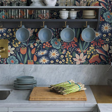 Load image into Gallery viewer, Trädgården Wallpaper in an interior setting