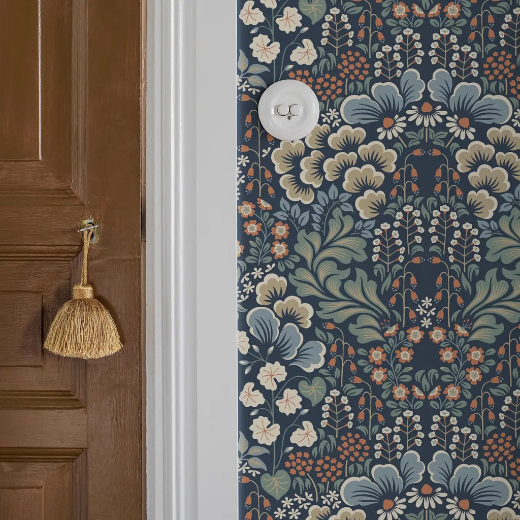 Blomstervall Wallpaper in an interior setting