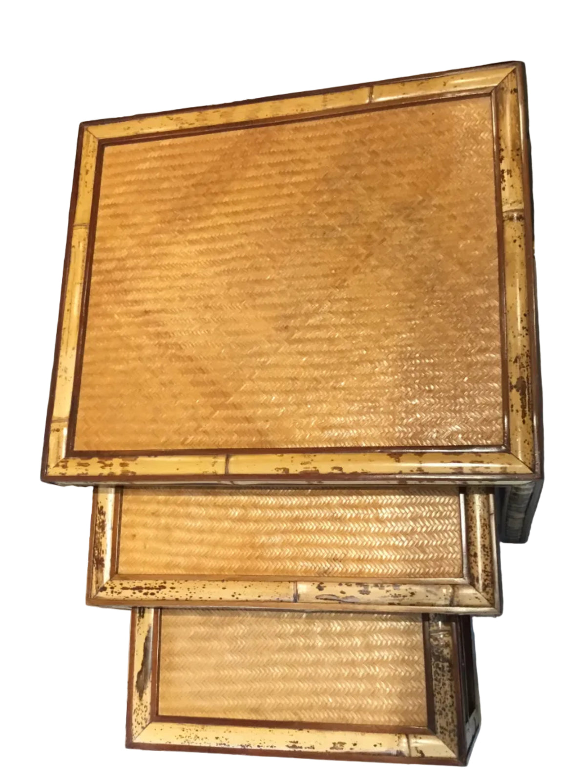 3 nesting tables bamboo
