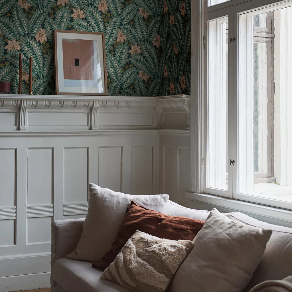 Hidden Ivy Wallpaper in an interior setting