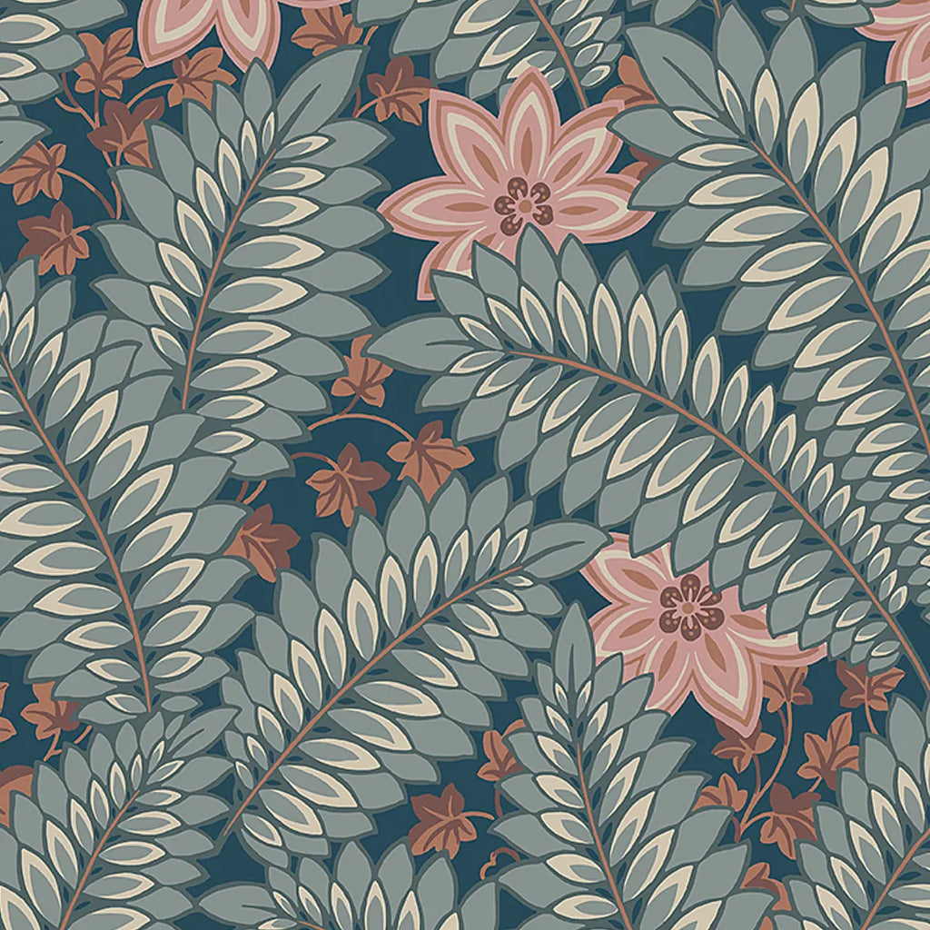 Hidden Ivy Wallpaper - Blue