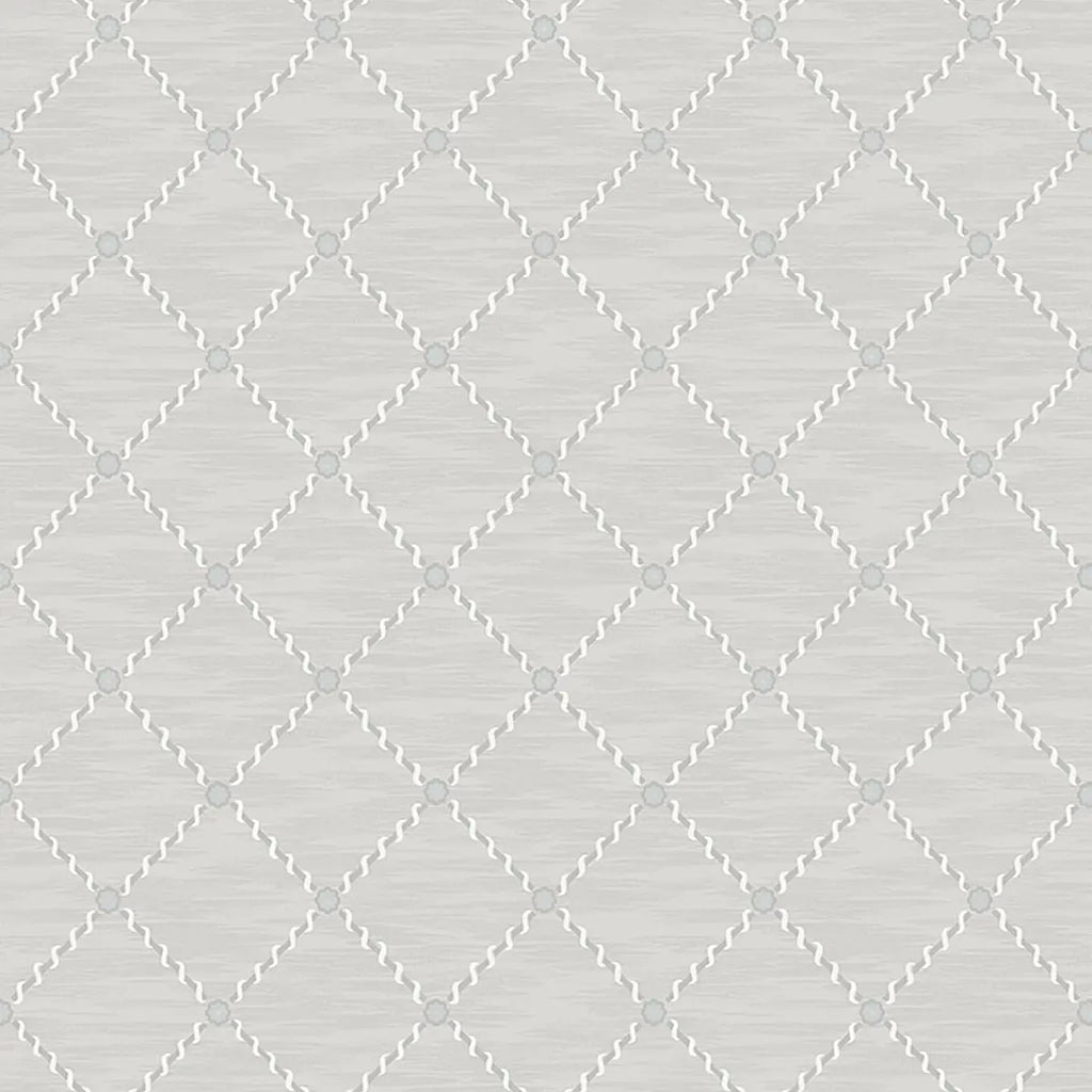 Golden Trellis Wallpaper - Grey And Silver