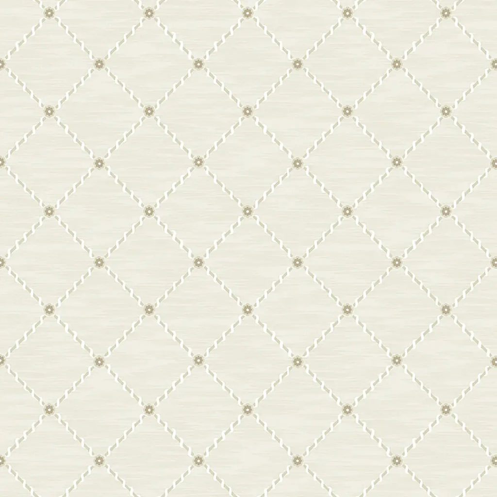 Golden Trellis Wallpaper - Parchment And Gold