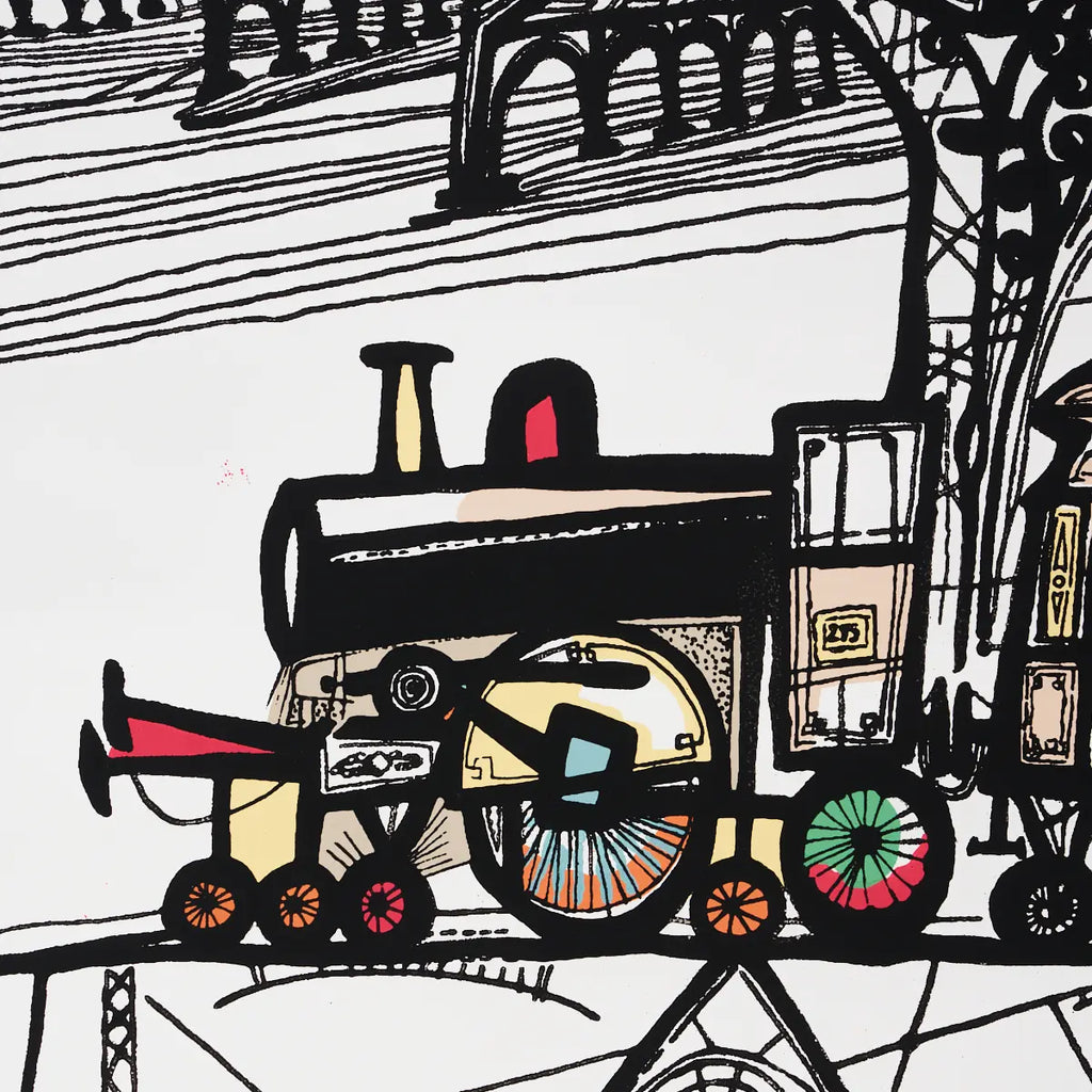 Trains Wallpaper in an interior setting