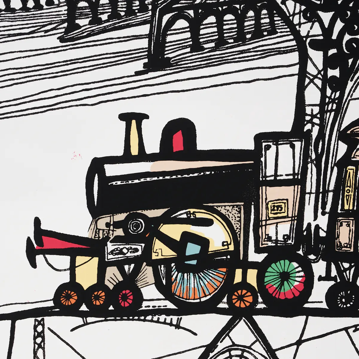 Trains Wallpaper in an interior setting