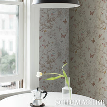 Load image into Gallery viewer, Birds &amp; Butterflies Wallpaper in an interior setting