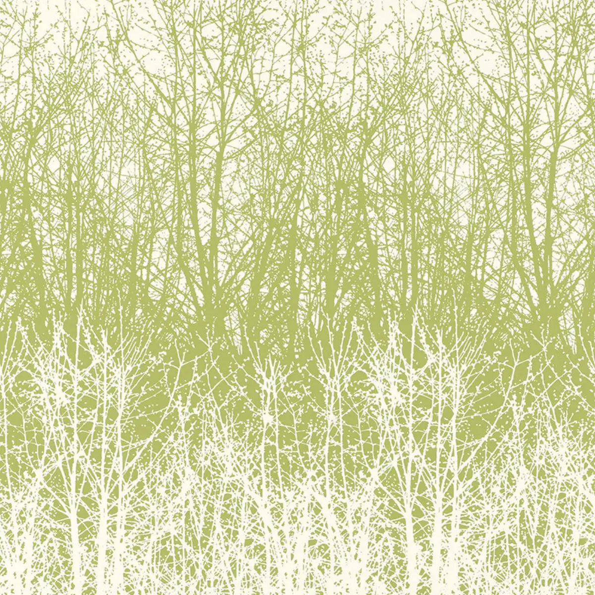 Birches Wallpaper - Leaf/White